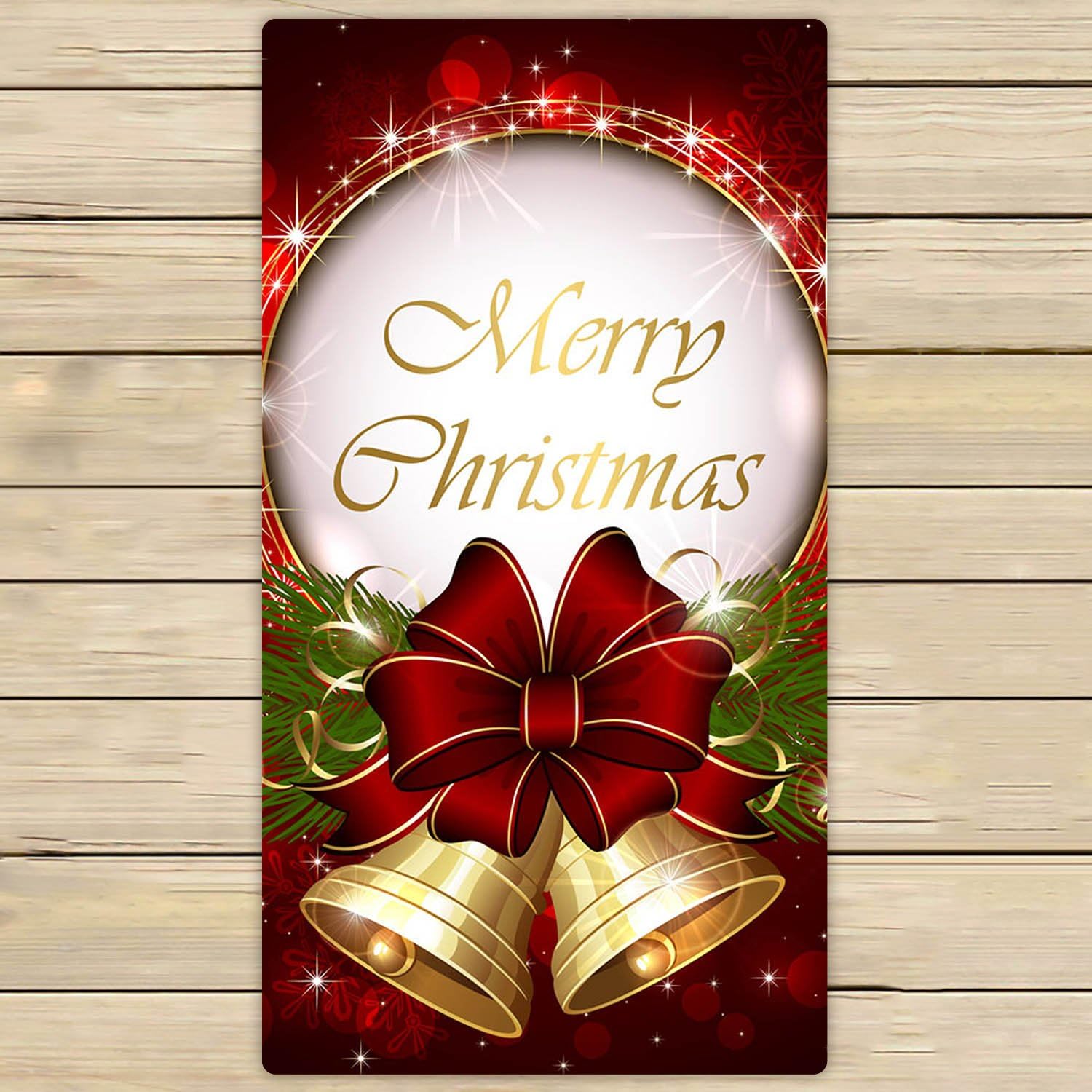 Custom Merry Christmas Xmas Hand Towel,Spa Towel,Beach Bath Towels,Bathroom Body Shower Towel Bath Wrap 30x56 inches