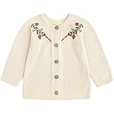 Curipeer Baby Girls Knitted Cardigan Pompoms Sweater Toddler Long Sleeve Jacket Outerwear 6M-4Y