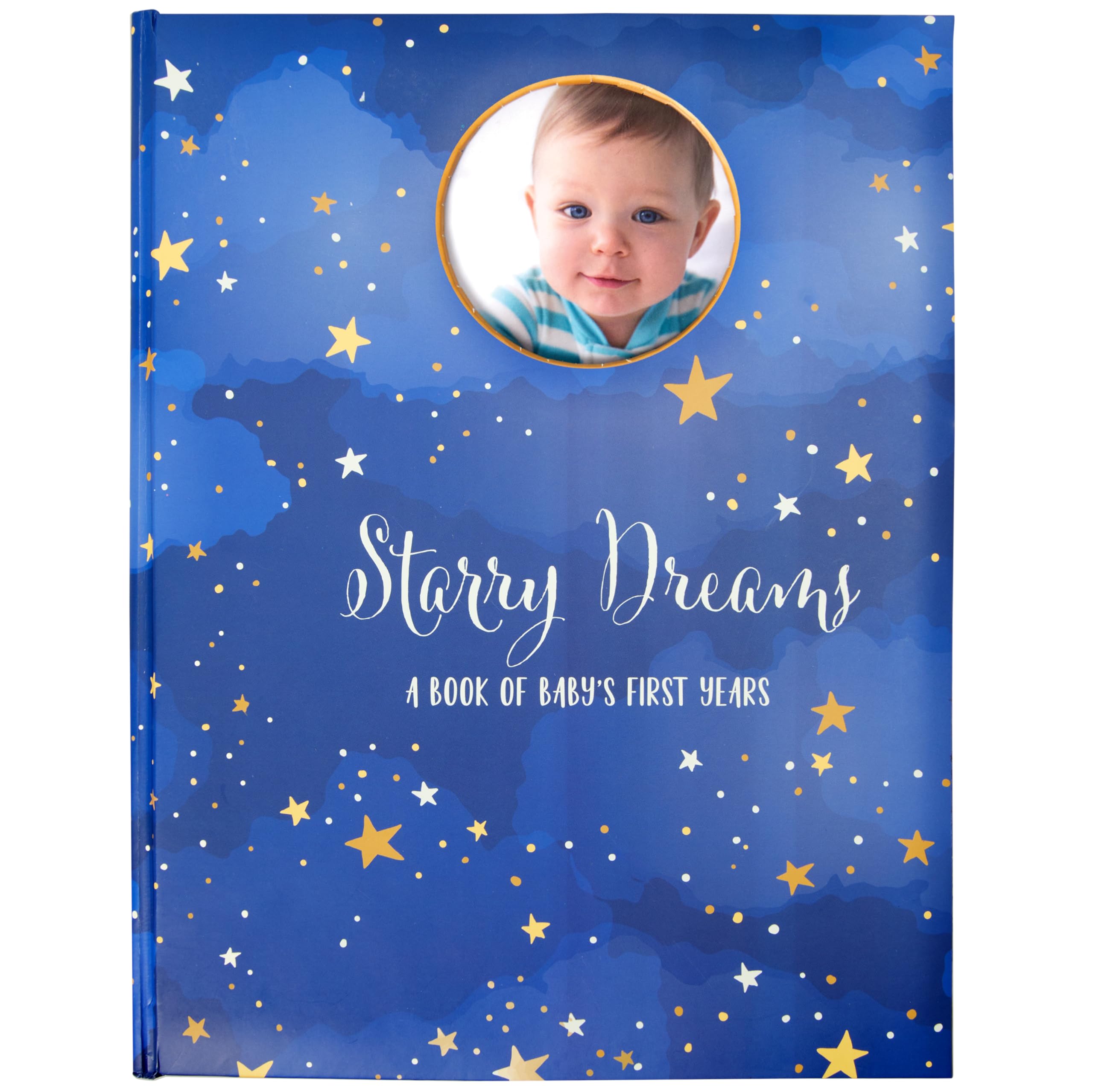 C.R. Gibson Starry Dreams First 5 Years Gender Neutral Baby Memory Book, 8.75