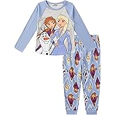 Disney Frozen Elsa, Anna, and Olaf Girls Long Sleeve Shirt and Pants Set for Toddler and Little Kids