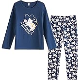 Hupohoi Big Girls Cute Bunny Pajama Sets Lovely Cartoon Sleepwear Winter Pjs Nighty, Rabbit