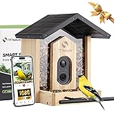 TT Nature Bird Feeder with Camera, Upgraded 1.5L Smart Birdhouse Al Identify for 10000 Plus Species, Auto Capture & Real-time Notifications, Ideal Gift for Bird Lovers (Iron Roof)