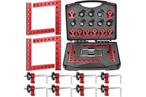 Corner Clamp for Woodworking, 90 Degree Clamp Right Angle Clamps Woodworking Tools with Box, 5.5" x 5.5" Aluminum Alloy Posit