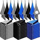 Batiyeer Golf Towels Bulk for Bags 16'' x 24'' Microfiber Waffle Pattern Golf Towels Trifold with Clip for Hiking,Tournament, Yoga