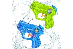 DOVIDEN Water Guns for Kids - 2 Pack Mini Squirt Water Guns Blaster Soaker with Trigger Waterguns for Boys Girls Summer Outdoor Swimming Pool Water Fighting