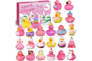 HARDWIND Rubber Duck Advent Calendar 2025, 24 Days of Countdown Christmas Gifts for Girls, Toddlers 1, 2, 3, 4 Year Old, 4-12 Kids, Adults, Duckie Bath Toys for Baby Shower Party Favors, Advent Calendars 2025