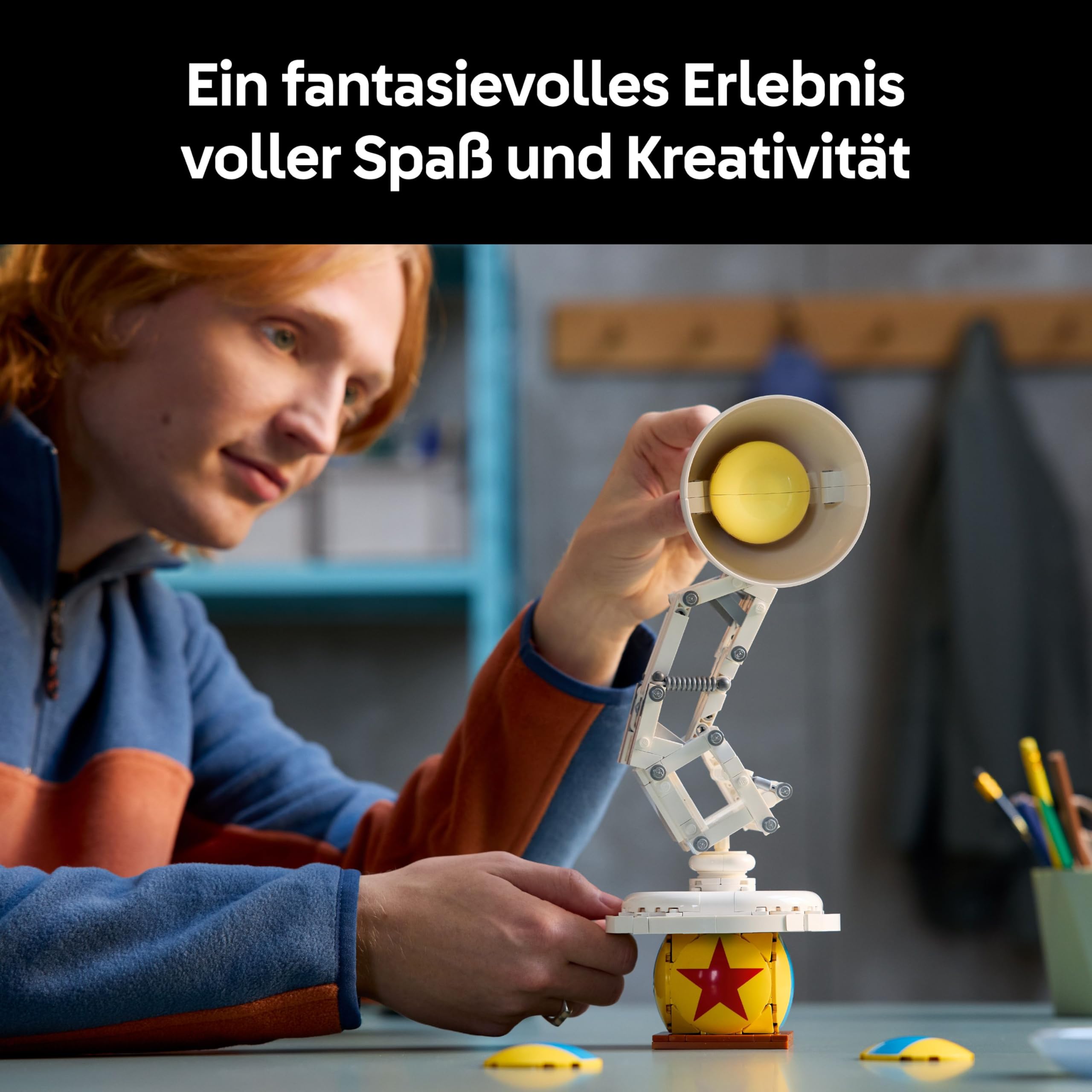LEGO Ideas | Disney Pixar Set - Modellbau für Erwachsene - 3D Puzzle mit versteckten Filmreferenzen - DIY Schreibtisch Deko - Geschenkidee zum Vatertag für Sammler - 21357 3