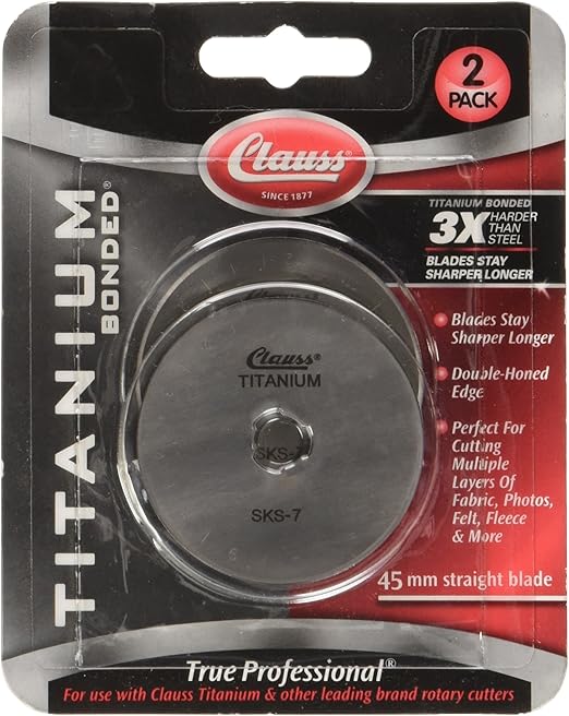 Acme Clauss Titanium Bonded Rotary Cutter Replacement Straight Blades