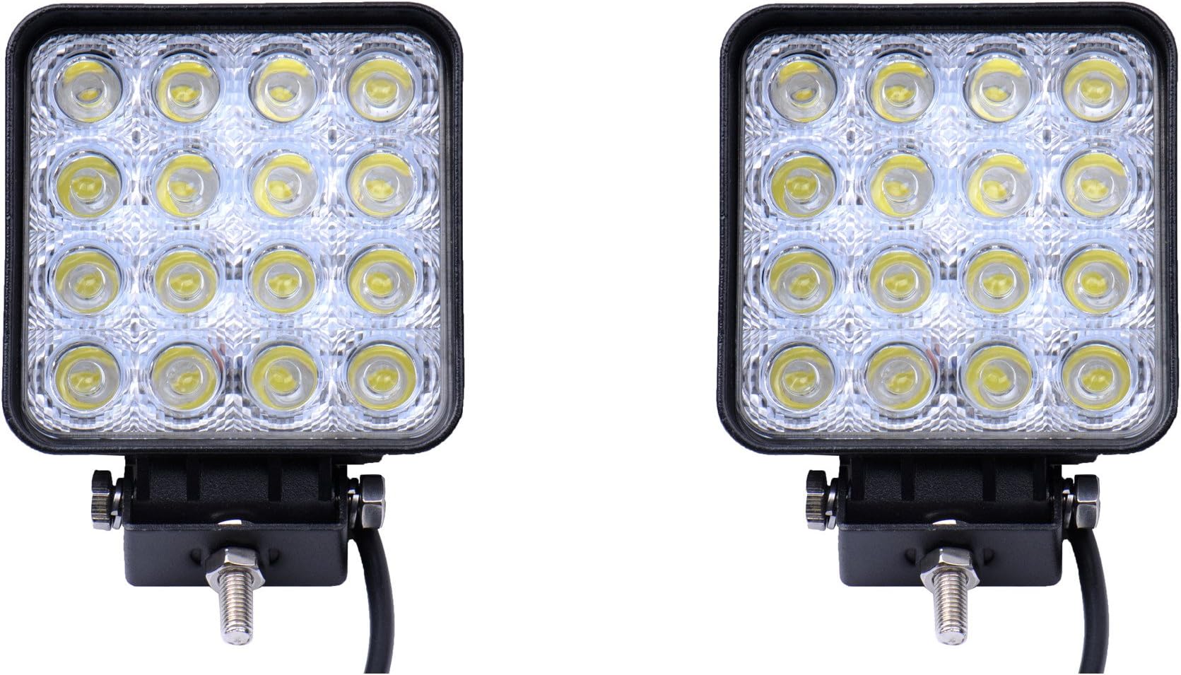2PCs 48W Led Work Light Spot Flood Driving Lamps for Jeep Truck SUV