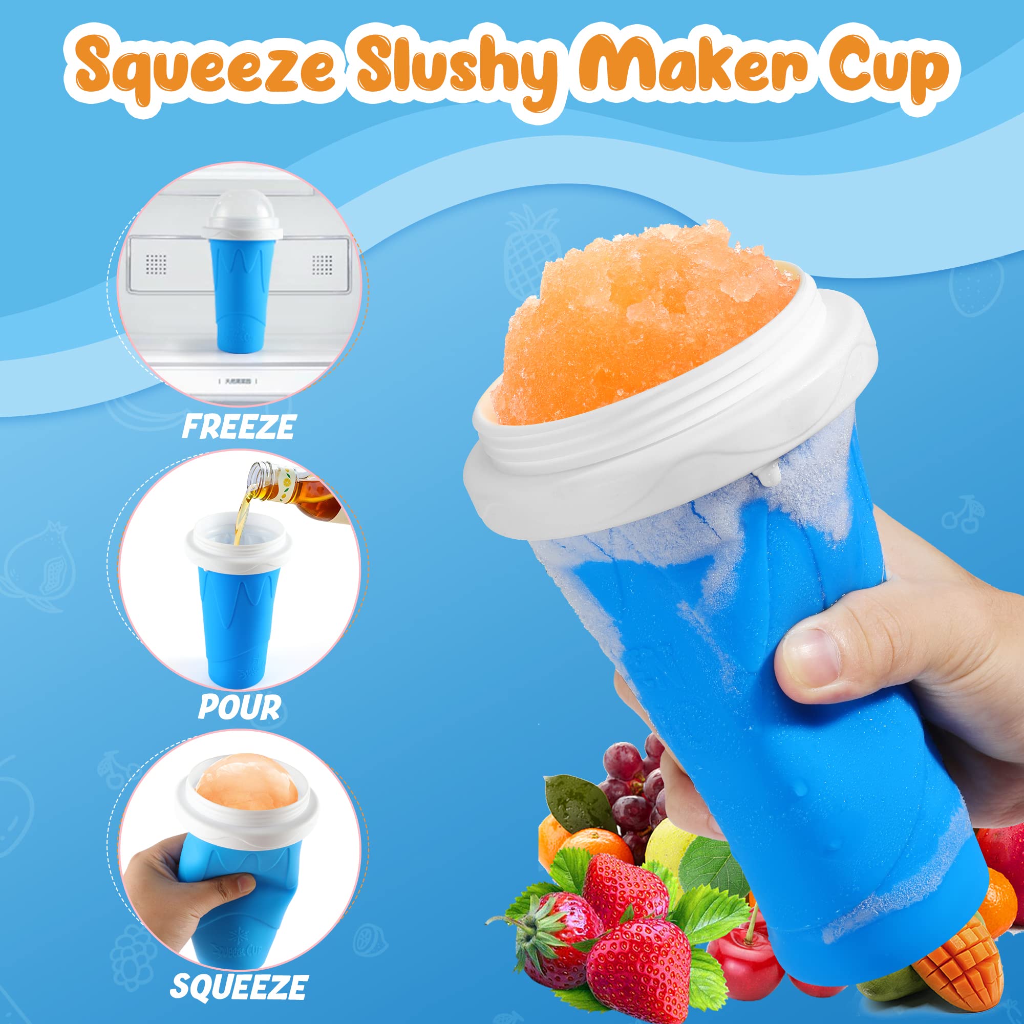 tgosomt Slushie Cup, Frozen Magic Slushy Maker Cups, Cool Gadgets Things Stuff, White Elephant Gifts Stocking Stuffers Party Favors, Christms Classroom Gifts and Prizes for Boys Girls Teens Students