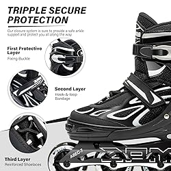 2PM SPORTS Vinal Girls Adjustable Flashing Inline