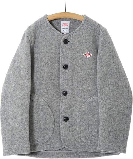 Amazon ダントン レディース Wool Mosser ウールモッサ No Collar Jacket ヘザーグレイ 38 コート ジャケット 通販