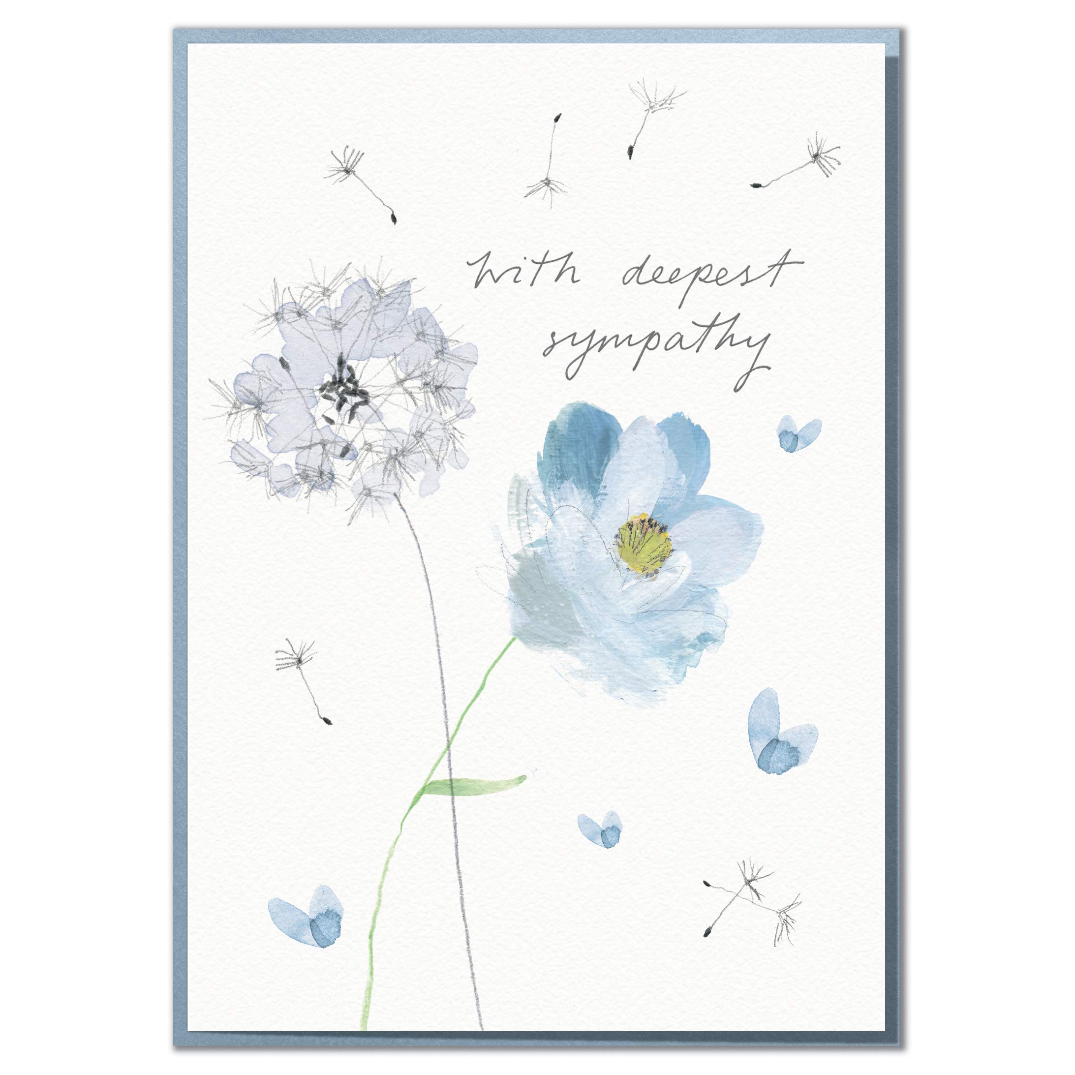with Deepest Sympathy. Beautiful Floral Sympathy Card