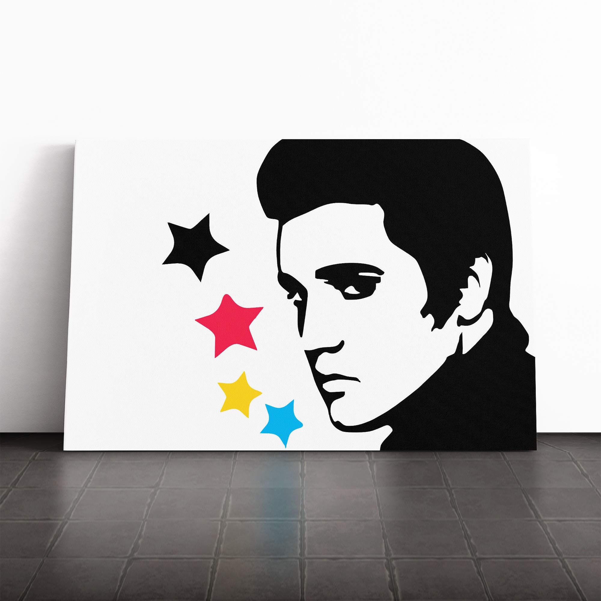 Elvis Presley Canvas Print | Gallery Wrapped 30mm Frame Wall Art | 20x14 inches | Ready to Hang | Modern Picture | Living Room Bedroom Lounge Office