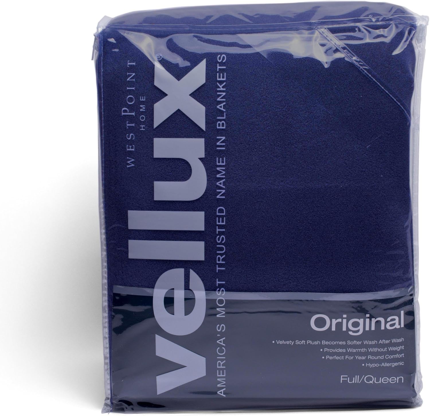 The Original Vellux Blanket - Full/Queen, Soft, Warm, Insulated, Pet-Friendly, Home Bed & Sofa - Navy: Home & Kitchen