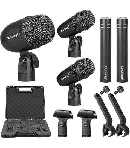 Amazon.com: Depusheng 5-Piece Wired Dynamic Drum Mic Kit