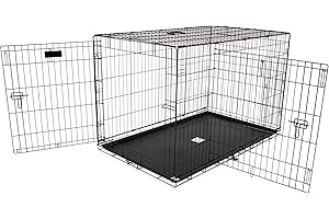 Precision Pet Products Two Door Great Crate Wire Dog Crate, 48 Inch, For Pets 90-125 lbs, With 5-Point Locking System