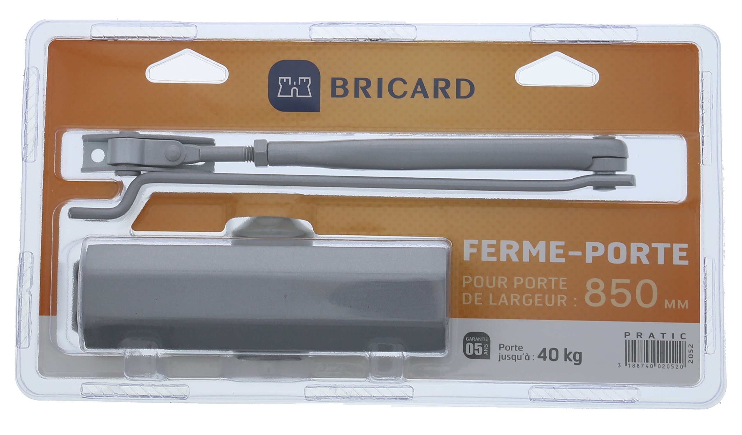 BRICARD 2052 Firm Strength 2 Silver Hydraulic Door