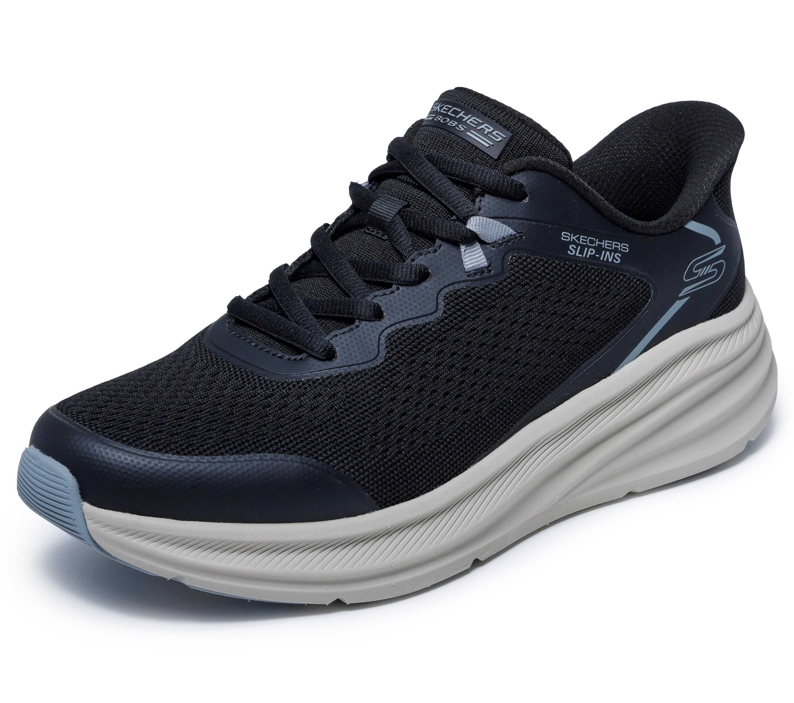 Skechers Bobs Men’s Skillz Slip-Ins Sneaker, BLK, 10.5