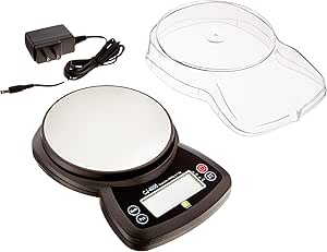 Jennings CJ-4000 Compact Digital Weigh Scale 4000g x 0.5g PCS JScale Black AC Adapter
