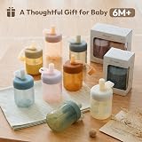 Moonkie Silicone Baby Straw Cup 6 Months Transition for Toddlers view 8