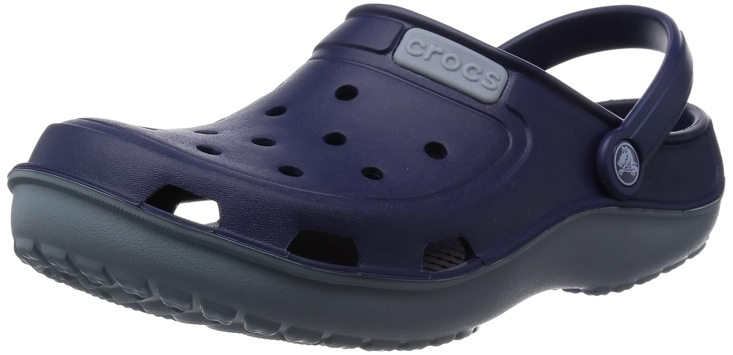 crocs unisex duet wave rubber clogs and mules