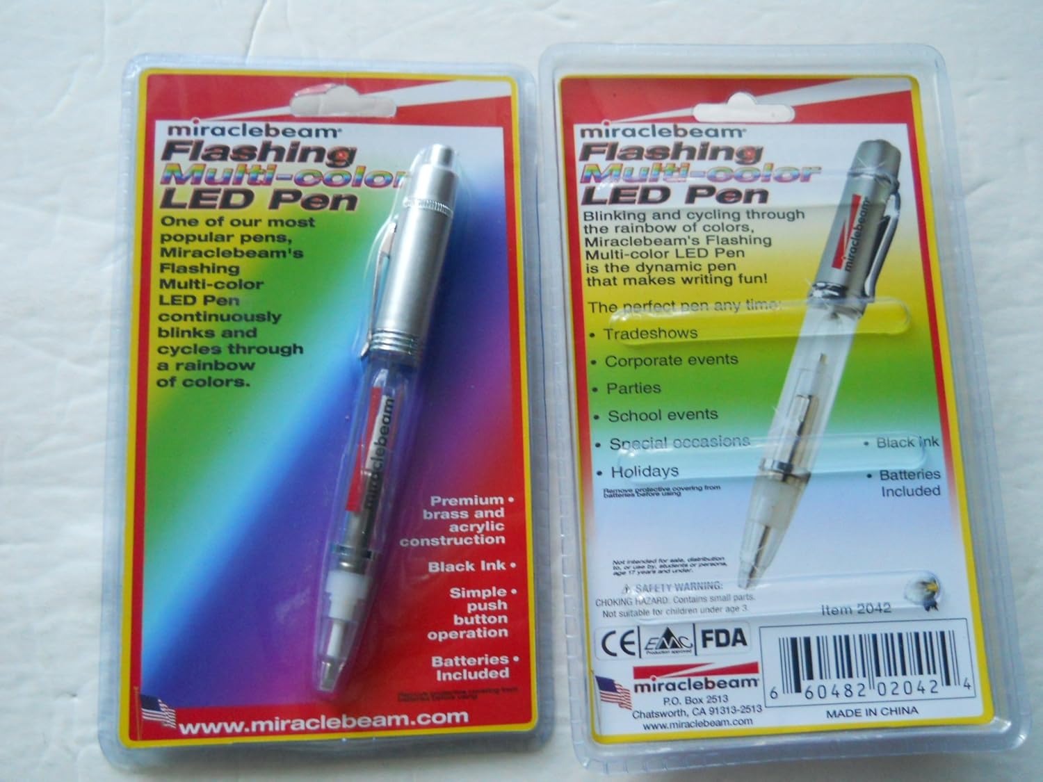 Miraclebeam Flashing Multicolor LED Pen Basic Handheld Flashlights