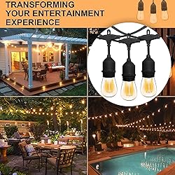 Banord Outdoor String Lights, 48FT Waterproof Patio