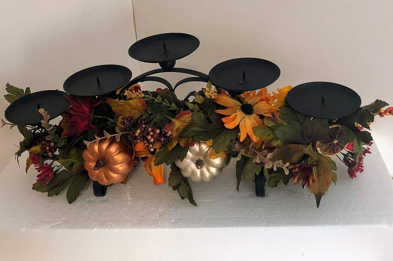 Amazon Com Centerpiece Black Iron Candelabra For 5 Candles