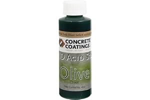 CC Concrete Coatings Vivid Acid Stain for Concrete Olive 4OZ