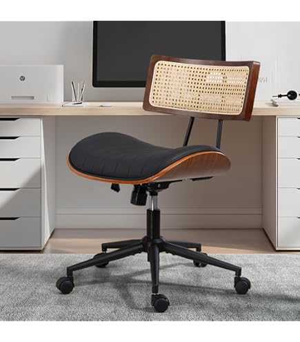 Amazon.com: Computer Chair, Japanese Rattan Computer Chair Retro