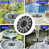 Estefanlo Solar Fountain Water Pump Garden Bird Bath 4 Nozzles view 3