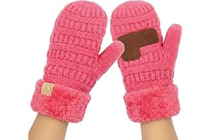 Funky Junque Kids Mittens – Thermal Knit Fleece Lined Winter Gloves for Boys & Girls Ages 5–7, Soft Cozy Cold Weather Wear