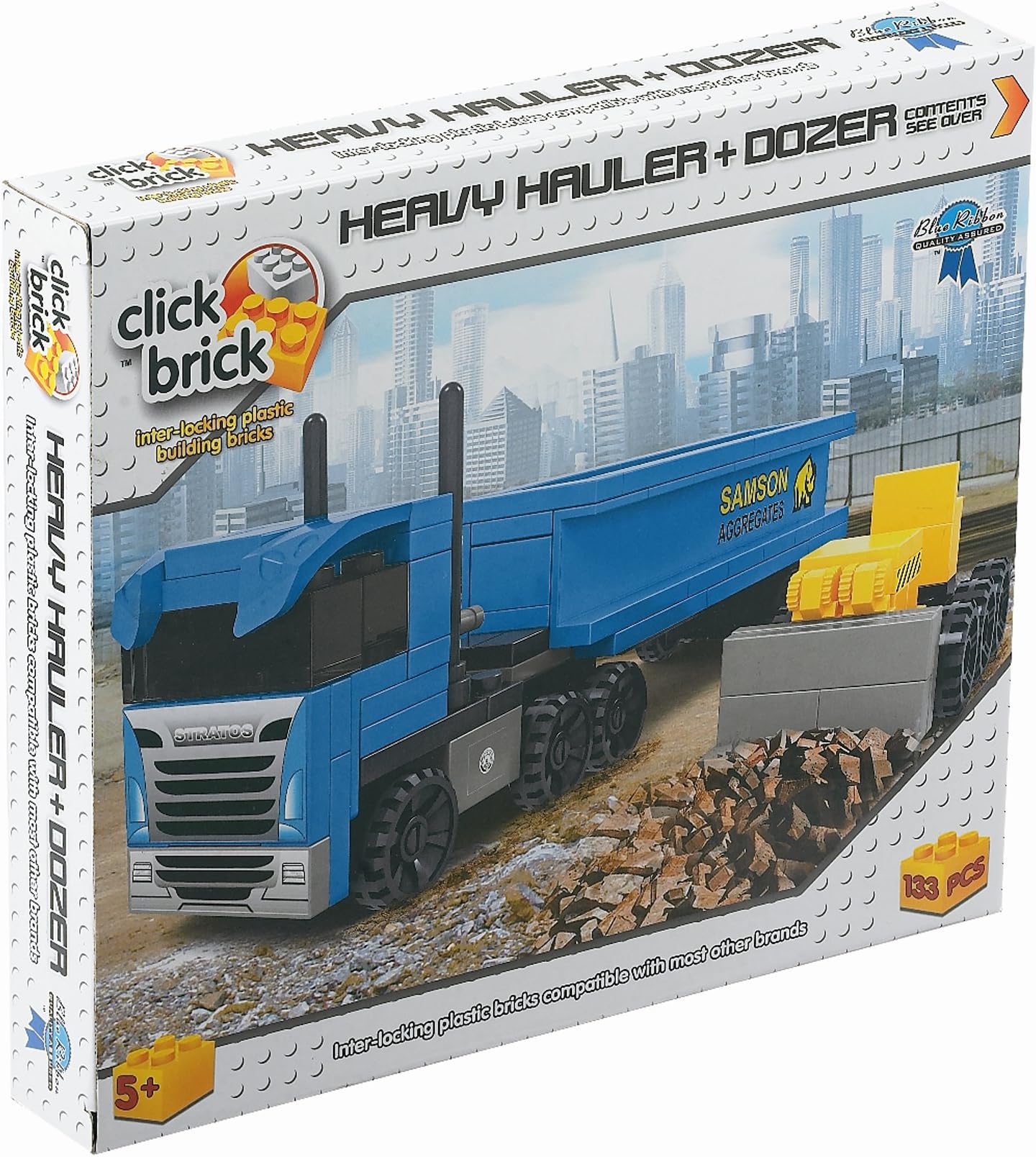 Click Bricks Heavy Hauler and Dozer(133-Piece)