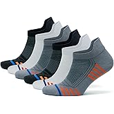 GoWith 6 Pairs Running Socks for Men, No Cushion Ankle Rayon Bamboo Socks, Moisture Wicking, with Gift Box