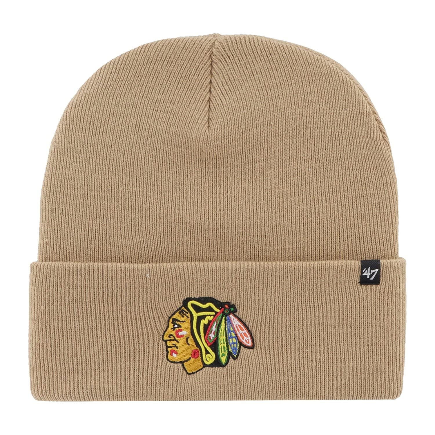 47 Brand Knit Beanie - Haymaker Chicago Blackhawks Khaki