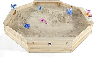Plum Kinder gigantischer Sandkasten achteckig mit 4 Sitzbänken, 25058