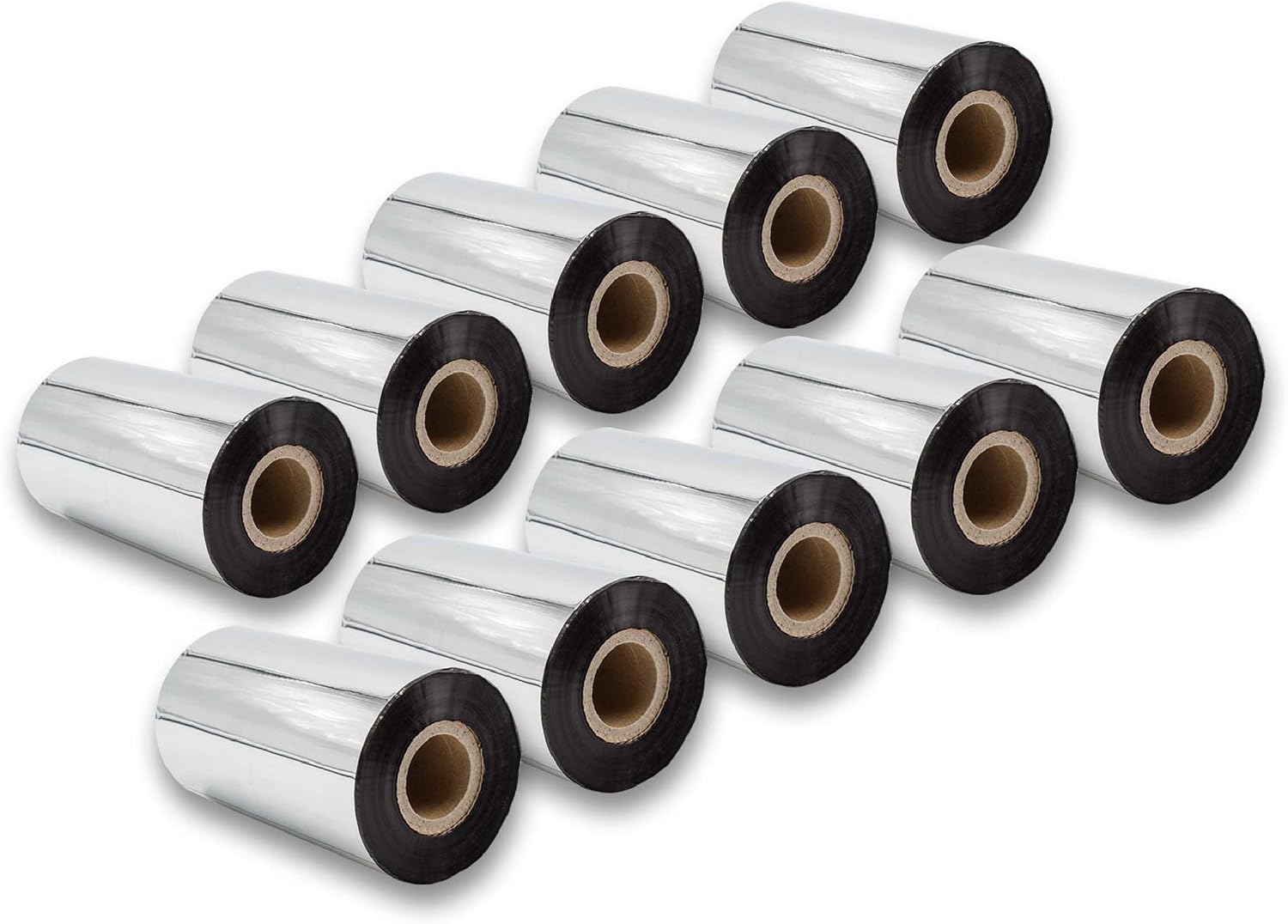 Rouleau De Ruban Transfert Thermique Résine/cire Noir 110mm X 300m | Compatible Zebra ZT230, ZT220, ZT410, ZM600 - 2