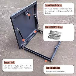 YLLFFLL Roof Access Hatch Door Roof Skylight rain