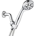 AquaDance 3-Wege-Duschkopf Mit Flow-Boost - Antimikrobielle Handbrause & Überkopf-Dusche, Verchromt