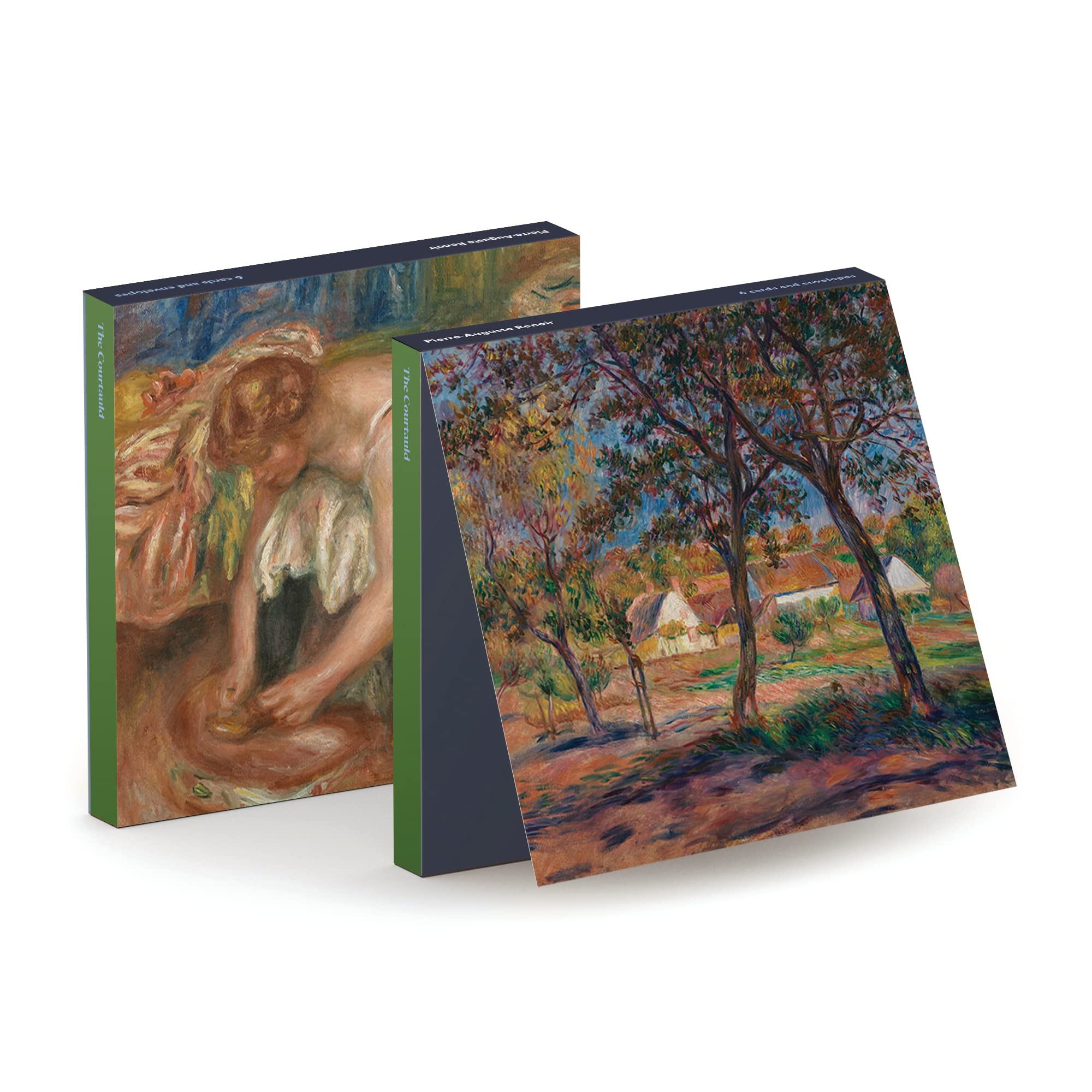 The Courtauld, Pierre-Auguste Renoir, Landscape and Ballet Dancer, Set of 6 Blank Greeting Cards, (15x15cm)