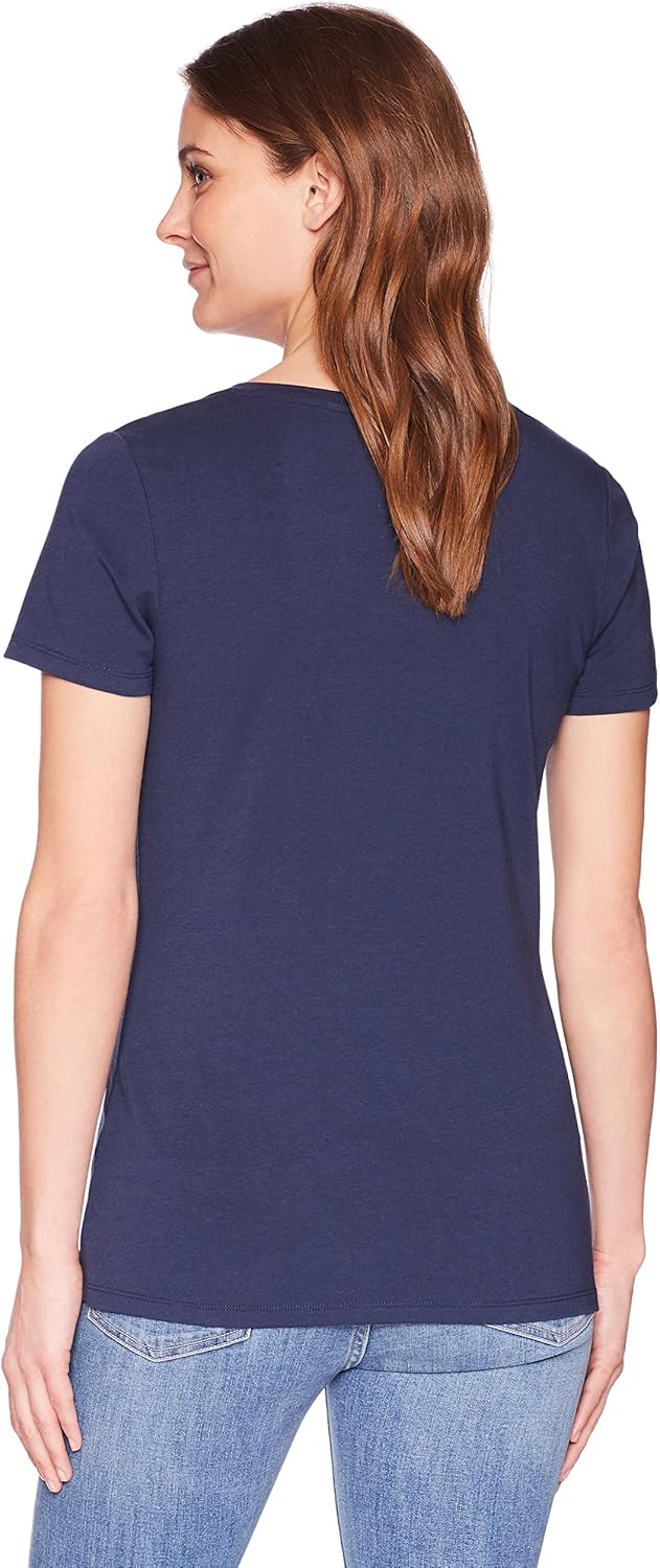  Essentials Women's 2-Pack Classic-Fit Short-Sleeve V-Neck T-Shirt: Clothing