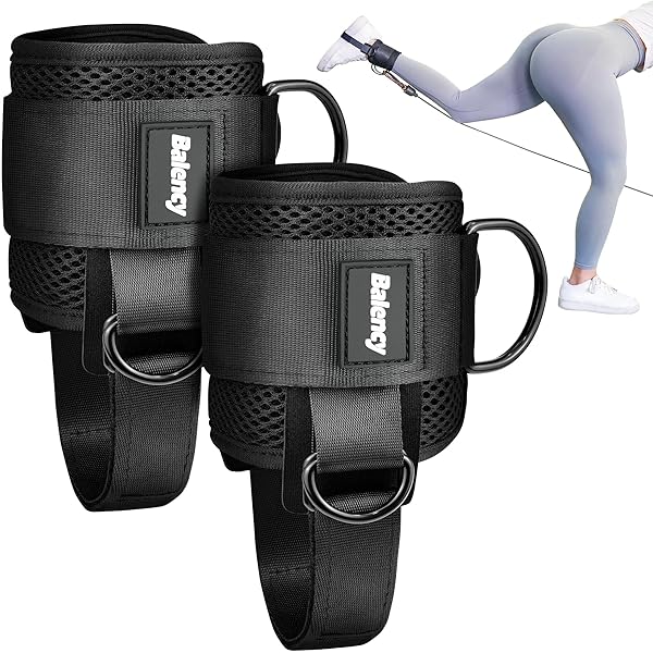 Ankle Straps For Cable Machines. Upgraded Adjustable Gym Kickback Ankle