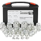 ANCIMOON 56PCS BSPP Hydraulic Hose Caps and Plugs, Size 2 4 6 8 10 12 16