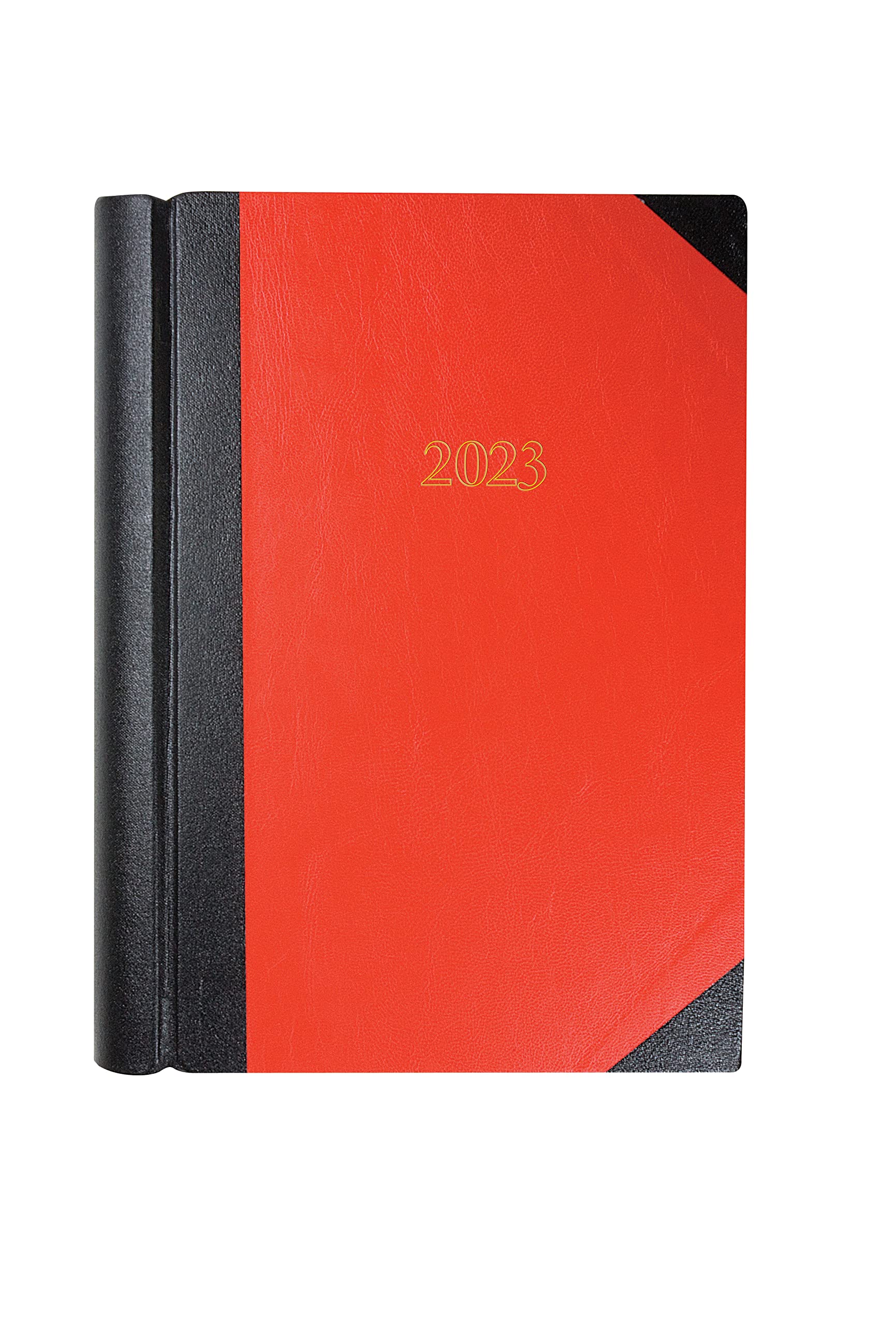 Collins Desk A4 Two Pages to a Day 2023 Diary - Red (42.15-23) - Complete Business Planner, Agenda and Journal Organiser