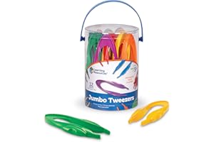 Learning Resources Jumbo Tweezers, Sorting & Counting, Homeschool, Toddler Fine Motor Skill Development, Set of 12