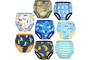 MooMoo Baby Training Underwear for Boys and Girls 8 Packs Absorbent Toddler Training Pants for Girs 2T-7T