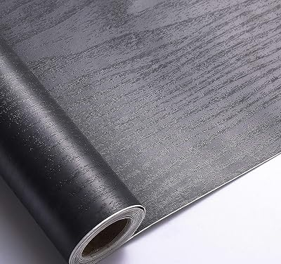 Arthome Black Wood Contact Paper 44cm x 305cm Self-Adhesive Vinyl