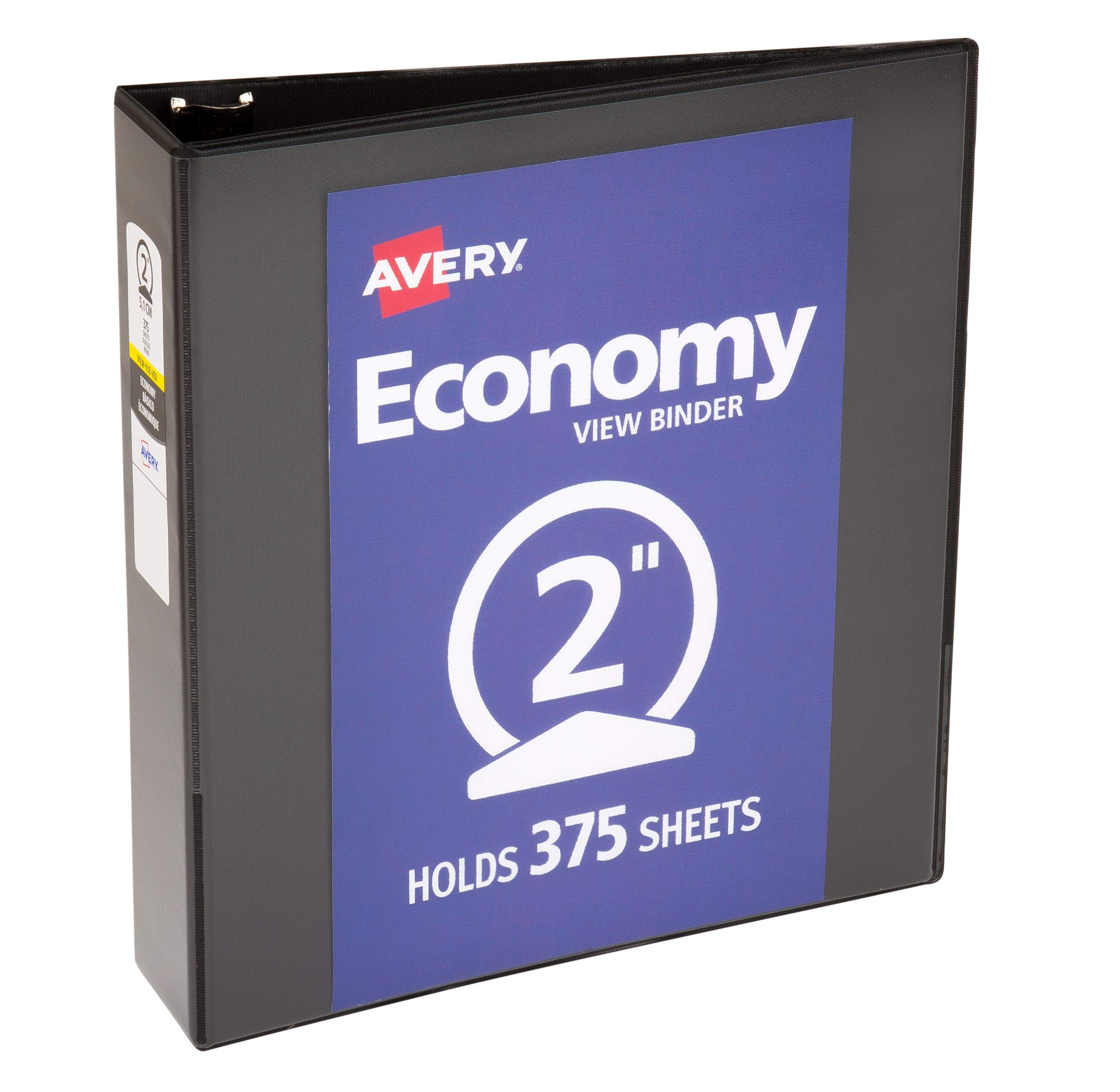 Photo 1 of Avery Economy View 3 Ring Binder, 2" Round Rings, 1 Black Binder (05781)