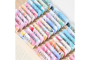 VYRANA Bible Tabs for Women, 66 Large Print Laminated Bibles Chapters Index Tabs and 39 Blank Dividers Sticky Labels, Cute Beauty Bloom Bible Study Supplies, Journaling Accessories, Christian Gifts for Men